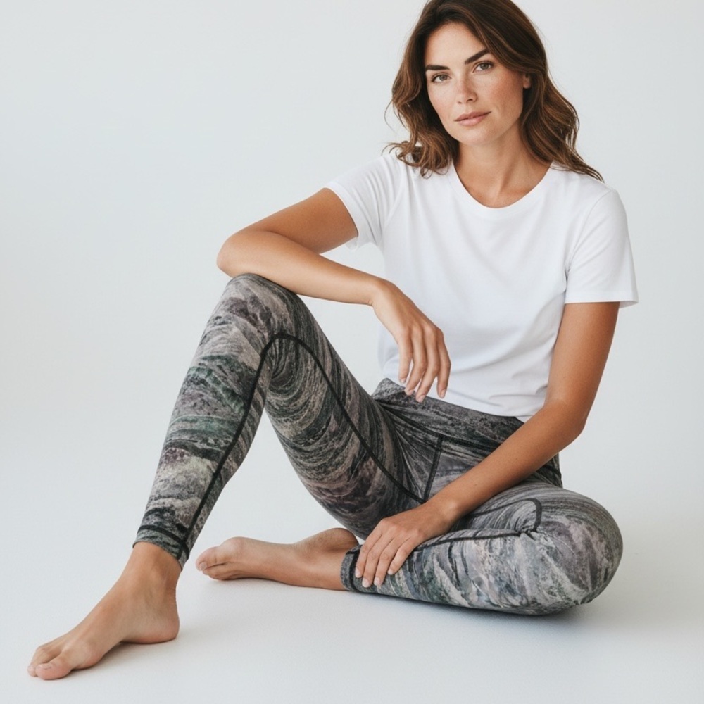 lululemon athletica Gray Patterned Leggings